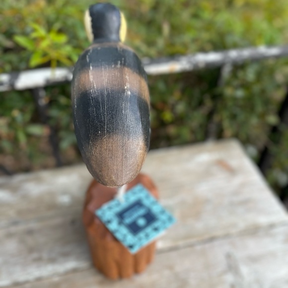 Mango Wood carved shorebird figurine beach lake house nautical decor - Picture 8 of 9